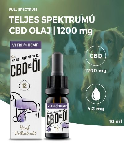 Vetrihemp 12% CBD olaj kutyáknak | 1200 mg | 10 ml