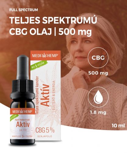 Medihemp Essence 5% CBG olaj | 500 mg | 10 ml