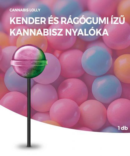 Cannabis Lolly Bubble Gum kannabisz nyalóka | 1 db