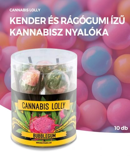 Cannabis Lolly Bubble Gum kannabisz nyalóka | 1 db