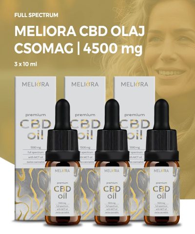 Meliora Teljes Spektrumú 15% CBD csomag | 4500 mg | 30 ml