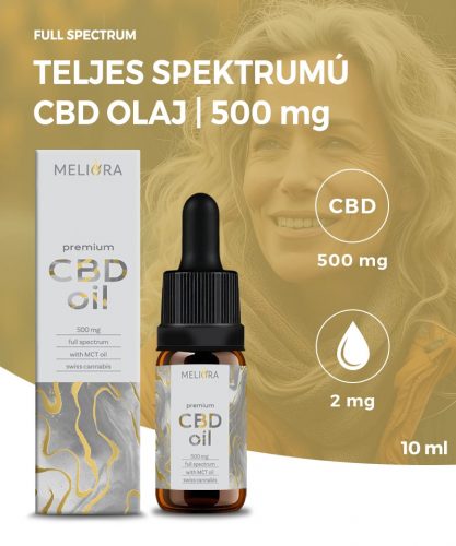 Meliora Teljes Spektrumú 5% CBD olaj | 500 mg | 10 ml