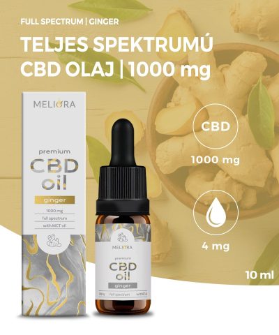   Meliora Teljes Spektrumú 10% CBD olaj | gyömbér | 1000 mg | 10 ml