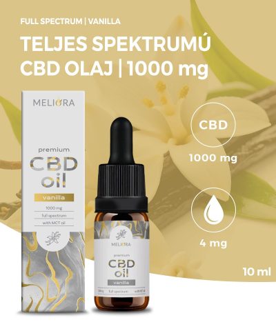   Meliora Teljes Spektrumú 10% CBD olaj | vanília | 1000 mg | 10 ml