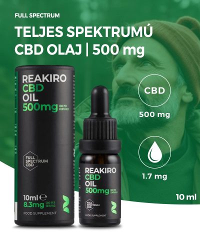 Reakiro Teljes Spektrumú 5% CBD olaj | 500 mg | 10 ml