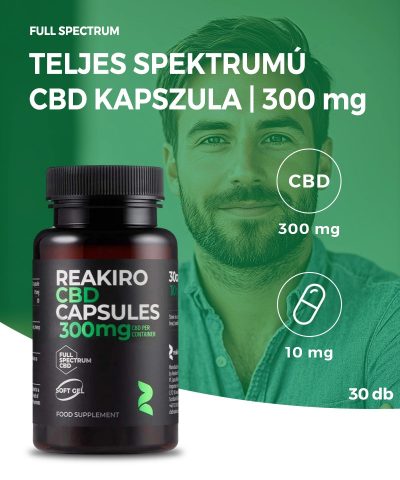 Reakiro CBD kapszula | 30 db | 300 mg