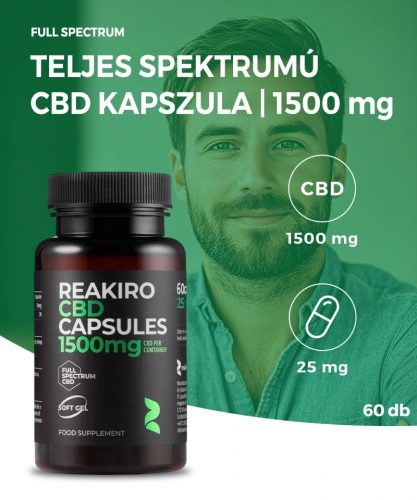 Reakiro CBD kapszula | 60 db | 1500 mg