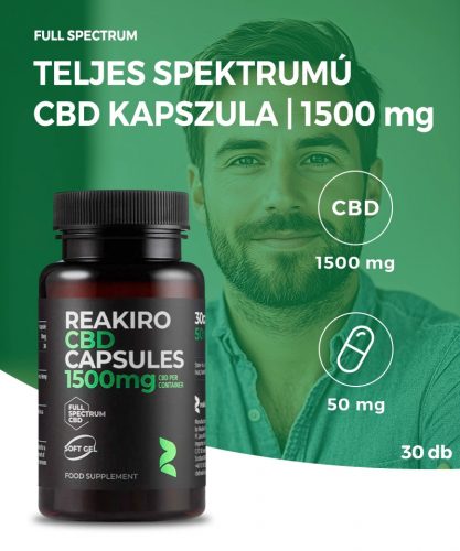 Reakiro CBD kapszula | 30 db | 1500 mg