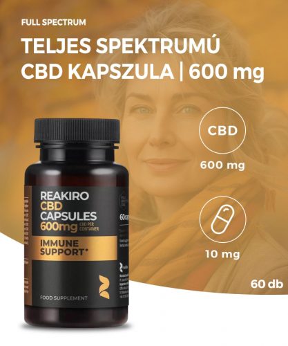 Reakiro Immune Support CBD kapszula | 60 db | 600 mg