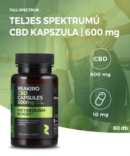 Reakiro Metabolism Boost CBD kapszula | 60 db | 600 mg