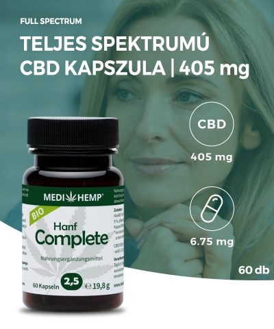 Medihemp Complete 2.5% CBD kapszula | 60 db | 405 mg