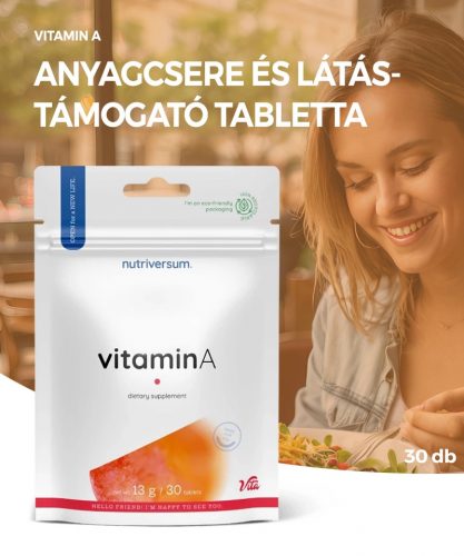 Nutriversum Vitamin A tabletta | 30 db