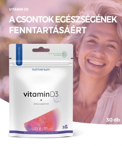 Nutriversum Vitamin D3 tabletta | 30 db