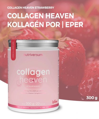 Nutriversum Collagen Heaven | Kollagén por | eper | 300 g