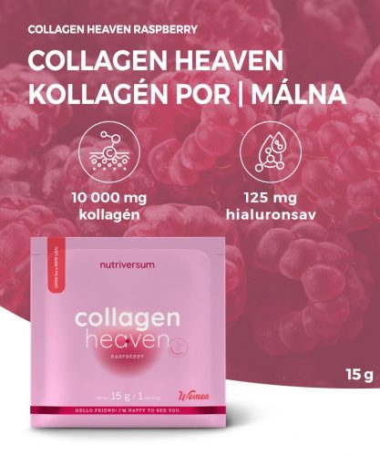 Nutriversum Collagen Heaven | Kollagén por | málna | 15 g