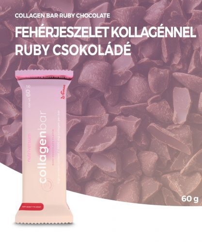 Nutriversum Collagen Bar | Fehérjeszelet kollagénnel | ruby csokoládé | 60 g