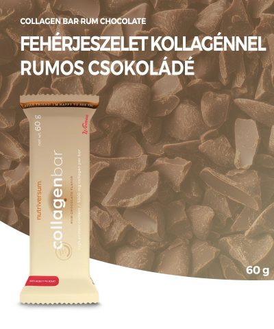   Nutriversum Collagen Bar | Fehérjeszelet kollagénnel | rumos csokoládé | 60 g