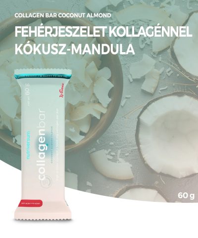   Nutriversum Collagen Bar | Fehérjeszelet kollagénnel | kókusz-mandula | 60 g