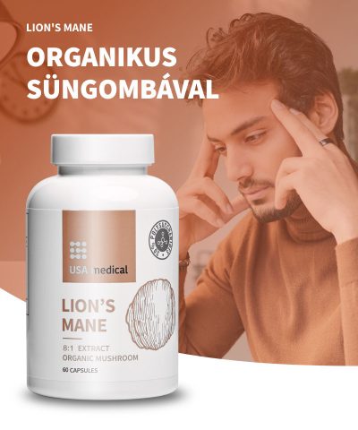   USA medical Lion’s Mane | Süngomba kapszula acerola kivonattal | 60 db