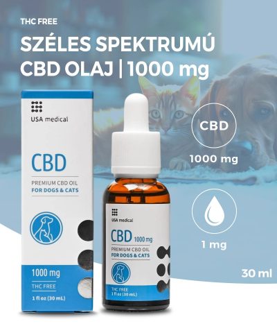   USA medical CBD olaj kutyáknak és macskáknak | 1000 mg | 30 ml