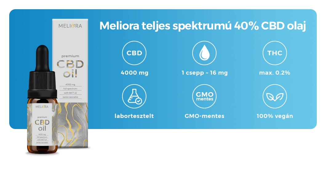 Meliora Teljes Spektrumú 40% CBD olaj