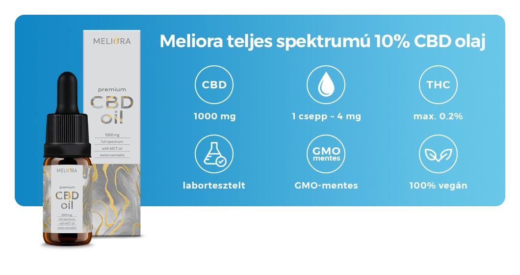 Meliora Teljes Spektrumú 10% CBD olaj