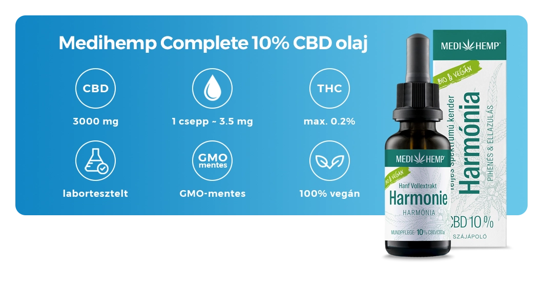 Medihemp Complete 10% CBD olaj | 30 ml